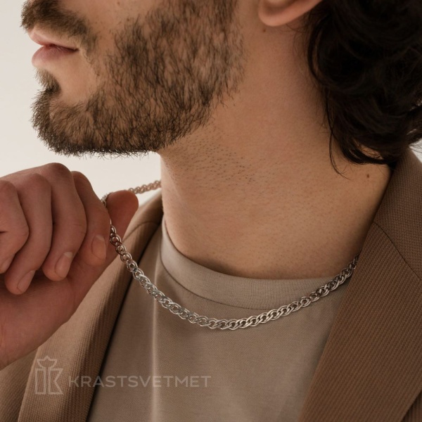 Цепь из серебра 925, плетение «Нонна»